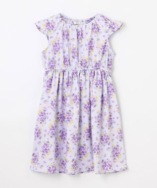 ANY KIDS 総柄 サマーワンピース アジサイ