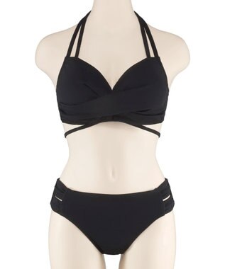 San-ai Resort（三愛水着楽園） 【San-ai Resort×PEACH　JOHNコラボ】【ナイスバディ水着】カシュクールワイヤービキニ　9M・11L　【San-ai Resort（サンアイリゾート）】 ブラック