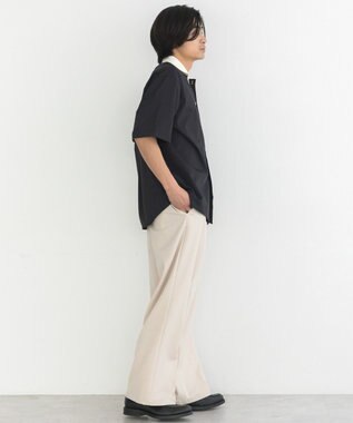 CRAFT STANDARD BOUTIQUE 【クールドライ】バイカラーニット衿ポロシャツ Black