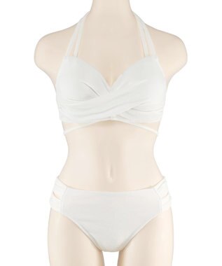 San-ai Resort（三愛水着楽園） 【San-ai Resort×PEACH　JOHNコラボ】【ナイスバディ水着】カシュクールワイヤービキニ　9M・11L　【San-ai Resort（サンアイリゾート）】 ホワイト