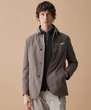 JOSEPH ABBOUD 【3シーズン活躍する綿ブレンド】コットンアクリルバルキー ジップニット ブルゾン ダークブラウン系