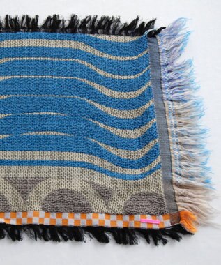 POLS 【ウール混】Breeze モヒカンウールストール ブルー