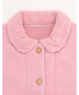 Wing ベスト 3分袖 ショート丈(腰付近) フリース素材 ボア使用(裏側) 保温性 あたたかい 前開きタイプ レディース EX2070 ウイング／ワコール ピンク