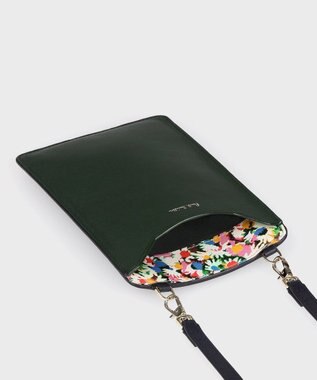 Paul Smith マーガレットプリントトリム ネックポーチ ダークグリーン