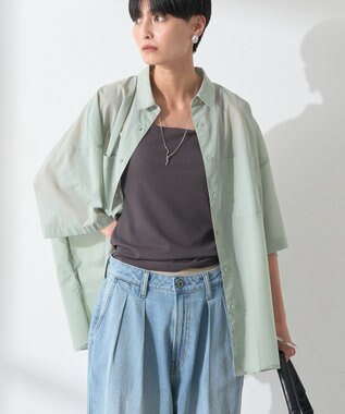 AMERICAN HOLIC 【カップ付き】細リブキャミソール Charcoal Gray