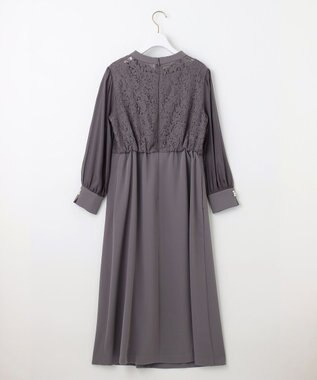 ANY SIS 【洗える】Nobleコンビ ドレス スレート