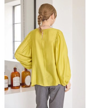 AMERICAN HOLIC 袖ボリュームシアーブラウス Yellow