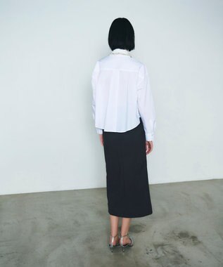 GRACE CONTINENTAL ビジューカラーシャツ ホワイト