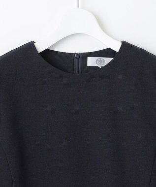 J.PRESS LADIES L ライトツイードストレッチ ブラウス ネイビー系