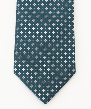 J.PRESS MEN 【VINTAGE JACQUARD COLLECTION】小紋柄 ネクタイ ピーコックグリーン系7