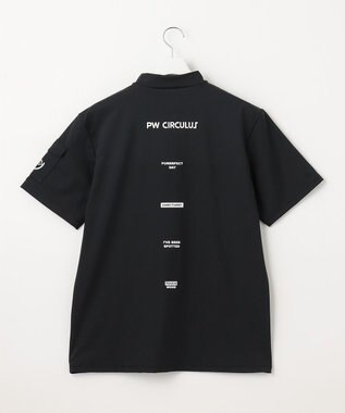 PW CIRCULUS 【MEN】【ストレッチ】ポケット モックネック シャツ ブラック