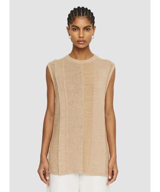 【洗える】リネンブレンド　タンクトップ