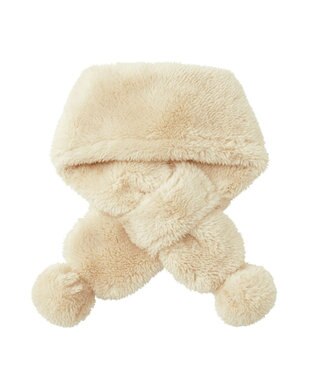 MIKI HOUSE HOT BISCUITS シープボア マフラー ベージュ