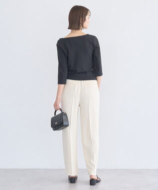 earth music&ecology レースレイヤードドレーププルオーバー Black