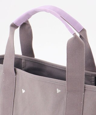 TOCCA 【大人百花コラボカラー有・WEB＆一部店舗限定】LUCKY SHOWER CANVASTOTE キャンバス トートバッグ グレー×ハート柄