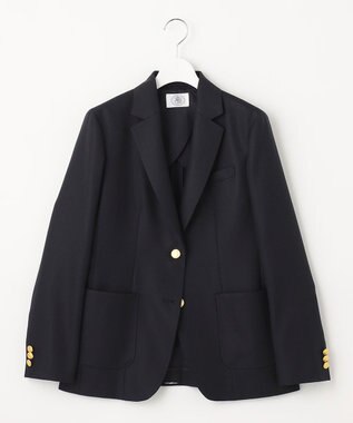 J.PRESS LADIES L オックス シングル テーラードジャケット ネイビー系