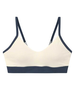 une nana cool 綿ベア天竺 カラーブロッキング ノンワイヤーブラジャー CR