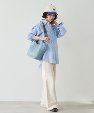 russet エンボスモノグラム2WAYミニトートバッグ(CE-1672-WEB) L.Blue