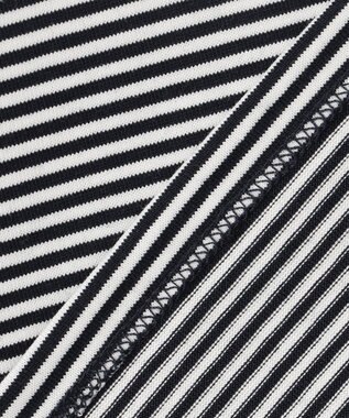 組曲 L 【先行予約】GIZAコットンオフショルダー カットソー ネイビー×オフ系2