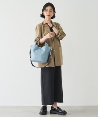 russet エンボスモノグラム2WAYミニトートバッグ(CE-1672-WEB) L.Blue