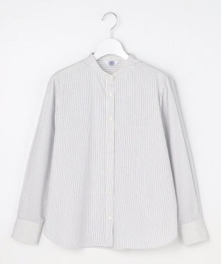 J.PRESS LADIES 【WEB限定カラーあり・2way】エステネージュ TYPEWRITER STRIPE シャツ 【WEB限定】ホワイト×ネイビーストライプ系