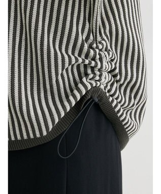 Green Parks ストライプドロストベスト Charcoal Gray