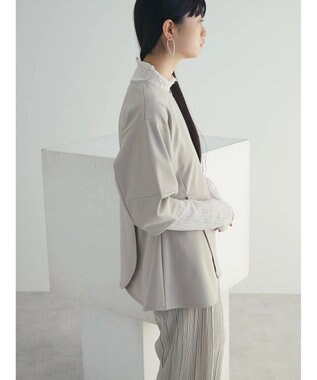 Green Parks armonia. ペプラム切替トップス Gray Beige