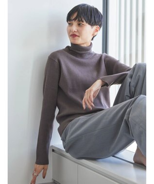 AMERICAN HOLIC バイパチリブタートルニットプルオーバー Brown