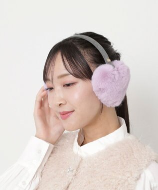 MOONBAT 【ラッピングBOX付き】FURLA ハート型イヤマフ ラベンダー
