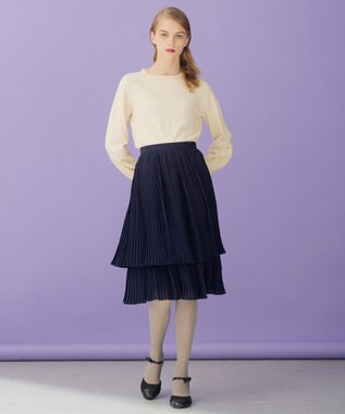 TOCCA 【洗える！】STAIRWAY スカート ネイビー系