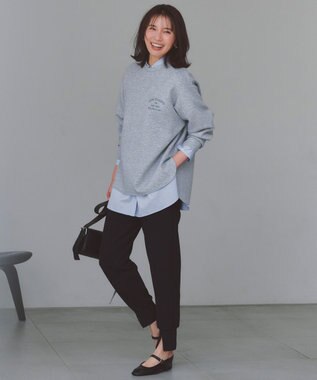 UNFILO BEAUTY FORM JERSEY 刺繍ロゴ プルオーバー TOPグレー