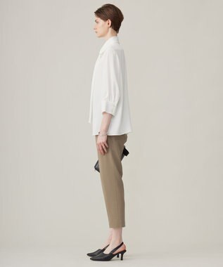 ICB 【洗える】ウール2WAYストレッチ ドロストパンツ フォーン系