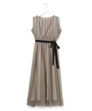 23区 【APPLAUDIR】グロッシーオーガンザ ドレス ブラウン系