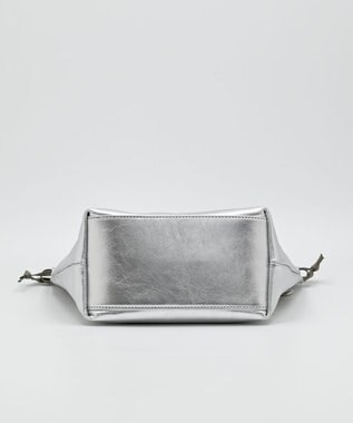 blancle メタリックレザー ドローストリング2wayバッグ SILVER