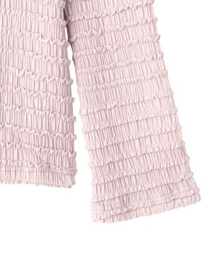 earth music&ecology 【予約】シャーリングカットカーディガン ピンク