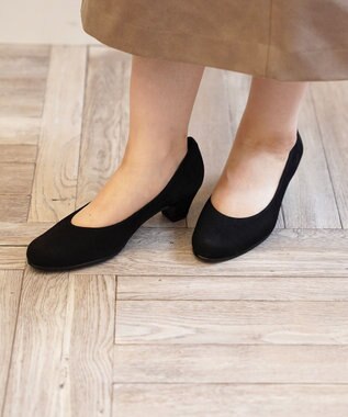 Pointer 日本製 ラウンドトゥパンプス ブラック(ヌバック)