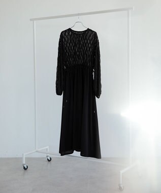 Green Parks ■ＥＳＣＡＲ　ハイブリットフレアワンピース Black