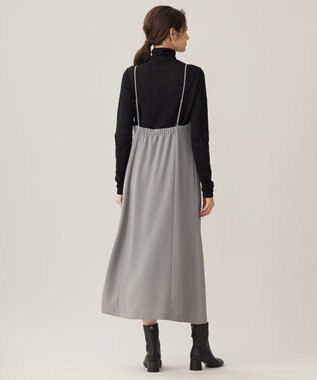 自由区 L 【洗える】ハイツイストキャミソール ワンピース グレー