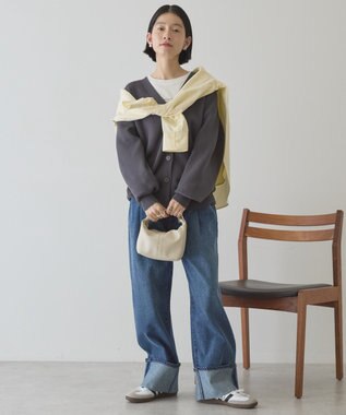 AMERICAN HOLIC Ｖネックニットカーディガン Charcoal Gray