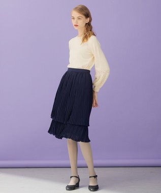 TOCCA 【洗える！】STAIRWAY スカート ネイビー系