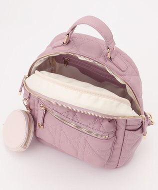 LA BAGAGERIE 【MONICA】ポーチ付きキルティングリュック ピンク