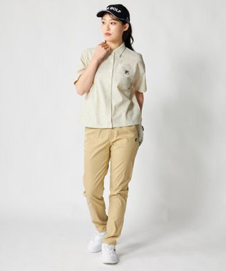 FILA GOLF／marie claire 【FILA GOLF】 ブランドロゴプリント半袖シャツ