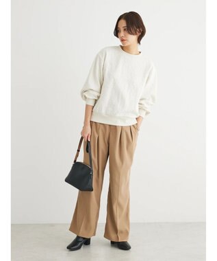 Green Parks ヒョウ柄ジャガードプルオーバー Ecru