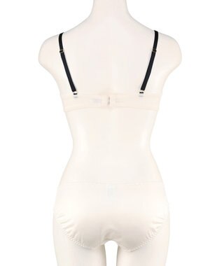 San-ai Resort（三愛水着楽園） 【northerly bra フィットシリーズ 谷間メイク】 Wストラップ ブラジャー＆ショーツSet B～Fカップ ホワイト