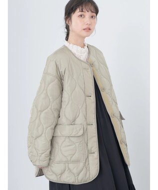 earth music&ecology キルティングハーフブルゾン Khaki