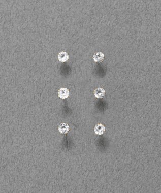 Phoebe 【金属アレルギー対応】6setビジューピアス　ゴールド/サージカルステンレス ゴールド