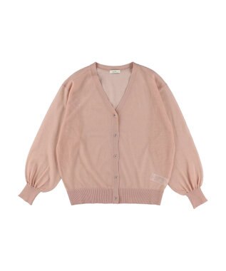 earth music&ecology ファンシーラメＶネックカーディガン Light Pink