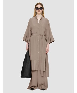 JOSEPH クレープ ド ソワ　ミディドレス Escargot