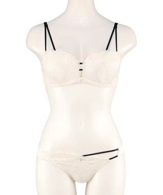 San-ai Resort（三愛水着楽園） 【northerly bra フィットシリーズ 谷間メイク】 Wストラップ ブラジャー＆ショーツSet B～Fカップ ホワイト