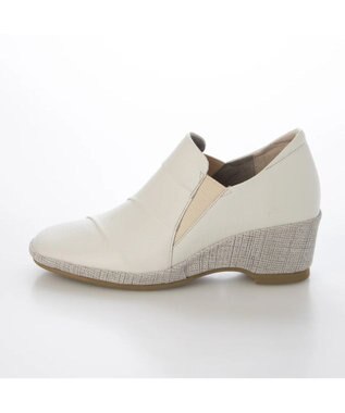 MODE ET JACOMO <D'ICI>レイヤードウェッジソールスリッポン ホワイトコンビ